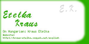 etelka kraus business card